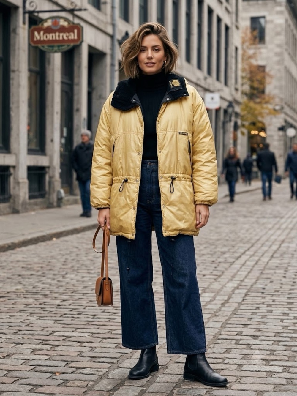 Kanuk Vintage Buttercream yellow gold parka winter jacket large